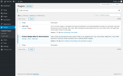 Page screenshot: Plugins &lsaquo; Test site &mdash; WordPress