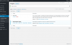 Page screenshot: Plugins ‹ Test site — WordPress