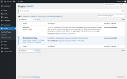 Page screenshot: Plugins ‹ Test site — WordPress