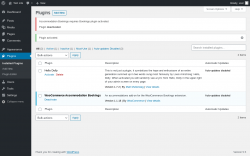 Page screenshot: Plugins ‹ Test site — WordPress