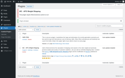 Page screenshot: Plugins ‹ Test site — WordPress