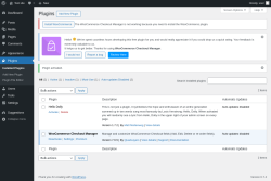 Page screenshot: Plugins ‹ Test site — WordPress