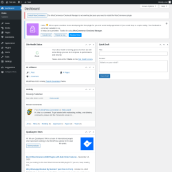 Page screenshot: Dashboard ‹ Test site — WordPress