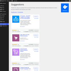 Page screenshot: Suggestions