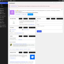 Page screenshot: Dashboard &lsaquo; Test site &mdash; WordPress