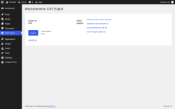 Page screenshot: CSV Export