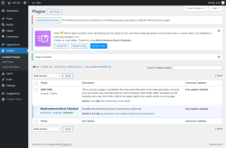 Page screenshot: Plugins &lsaquo; Test site &mdash; WordPress