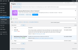 Page screenshot: Plugins &lsaquo; Test site &mdash; WordPress