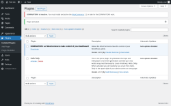 Page screenshot: Plugins ‹ Test site — WordPress