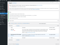 Page screenshot: Plugins ‹ Test site — WordPress