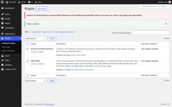Page screenshot: Plugins &lsaquo; Test site &mdash; WordPress