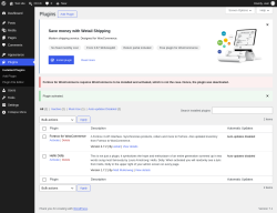 Page screenshot: Plugins &lsaquo; Test site &mdash; WordPress