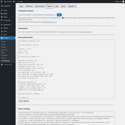 Page screenshot: Settings &rarr; Pixel Manager &rarr; Support