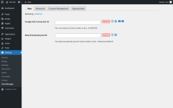Page screenshot: Settings &rarr; Pixel Manager