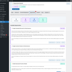 Page screenshot: Settings &rarr; Pixel Manager  &rarr; Opportunities3