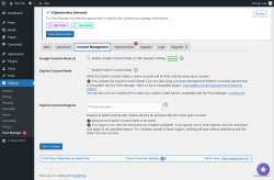 Page screenshot: Settings &rarr; Pixel Manager  &rarr; Consent Management