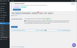 Page screenshot: Settings &rarr; Pixel Manager  &rarr; Advanced