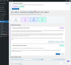 Page screenshot: Settings &rarr; Pixel Manager  &rarr; Opportunities2