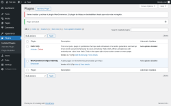 Page screenshot: Plugins ‹ Test site — WordPress