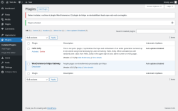 Page screenshot: Plugins ‹ Test site — WordPress