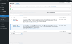 Page screenshot: Plugins ‹ Test site — WordPress