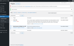 Page screenshot: Plugins ‹ Test site — WordPress