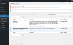 Page screenshot: Plugins ‹ Test site — WordPress