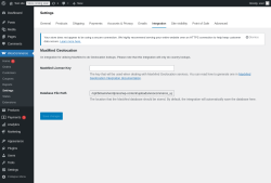 Page screenshot: WooCommerce → Settings → Integration