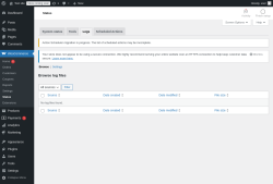 Page screenshot: WooCommerce → Status → Logs