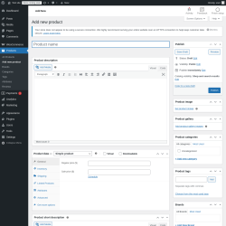 Page screenshot: Products → Add new product