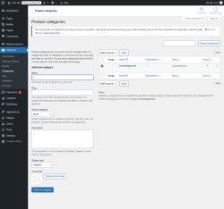 Page screenshot: Products → Categories