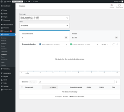 Page screenshot: Analytics → Coupons