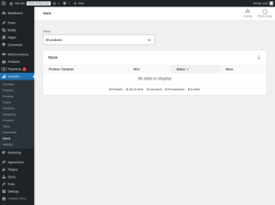 Page screenshot: Analytics → Stock