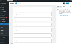 Page screenshot: Widgets ‹ Test site — WordPress