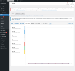 Page screenshot: WooCommerce → Reports