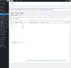 Page screenshot: WooCommerce → Reports → Customers