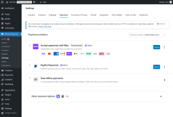 Page screenshot: WooCommerce → Settings → Payments
