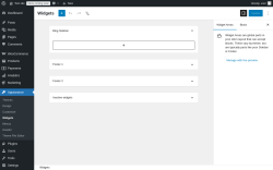 Page screenshot: Widgets ‹ Test site — WordPress