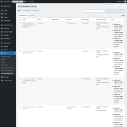 Page screenshot: Tools → Scheduled Actions