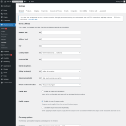 Page screenshot: WooCommerce → Settings