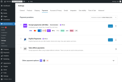 Page screenshot: WooCommerce → Settings → Payments