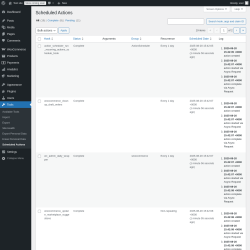 Page screenshot: Tools → Scheduled Actions