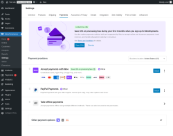 Page screenshot: WooCommerce → Settings → Payments