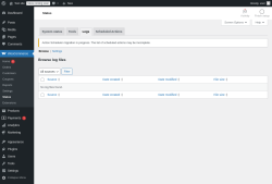 Page screenshot: WooCommerce → Status → Logs