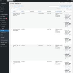 Page screenshot: Tools → Scheduled Actions