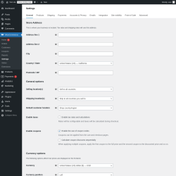 Page screenshot: WooCommerce → Settings
