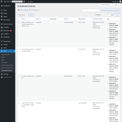 Page screenshot: Tools → Scheduled Actions