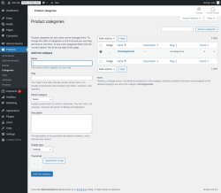 Page screenshot: Products → Categories