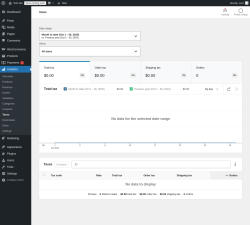 Page screenshot: Analytics → Taxes