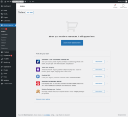 Page screenshot: WooCommerce → Orders
